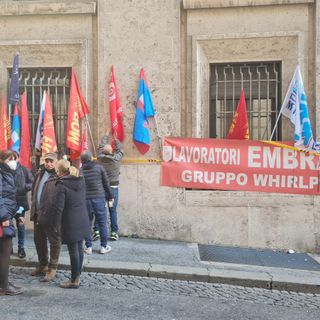 Manifestazione di lavoratori Embraco a Roma