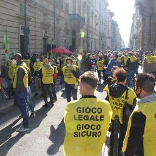protesta dei lavoratori gioco legale