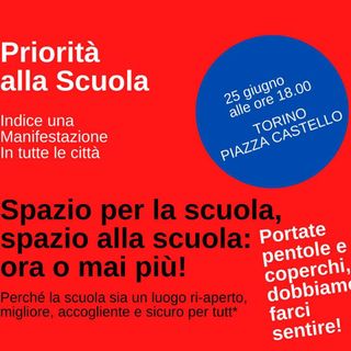 &quot;Priorità alla scuola&quot;, domani iniziativa di Genitori Rivolesi Uniti