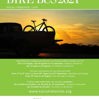 Dal 3 luglio bike bus per spostarsi in montagna, tra Val di Susa e Chsione