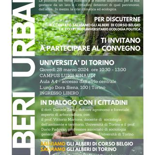 &quot;Alberi urbani: germogli di dialogo all’Università di Torino&quot;