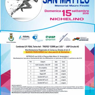 Nichelino, San Matteo 2019 vuol dire anche sport e atletica