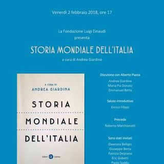 Venerdì 2 a Torino la presentazione del libro &quot;Storia mondiale dell’Italia&quot;