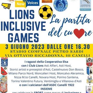 Sabato allo stadio di Canelli i &quot;Lions Inclusive Games - La Partita del cuore&quot;