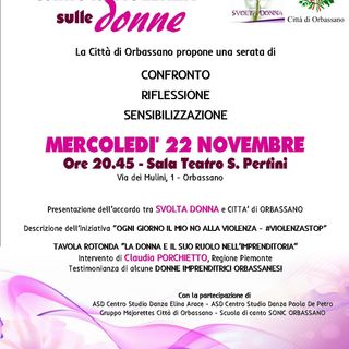 Orbassano organizza una serata sul tema della violenza sulle donne