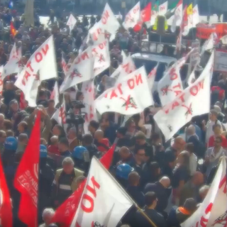 Un momento della manifestazione No Tav