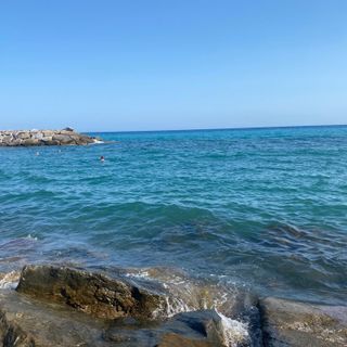 Foto del mare in Liguria - immagine d'archivio