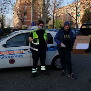 350 mascherine destinate alla Protezione Civile di Nichelino dal locale Inter Club