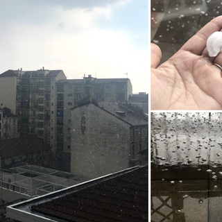 Forte temporale si abbatte su Torino: grandine e pioggia intensa sulla città