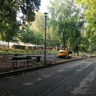I lavori all'interno del parco la scorsa estate