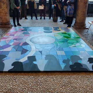 Mostra di disegni e pittura in sala aulica