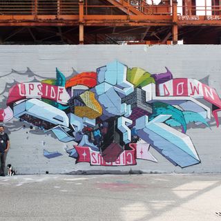 immagine di repertorio, murales a Parco Dora a Torino