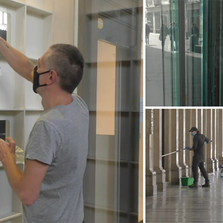 I negozi verso la riapertura: tra pulizia e allestimento vetrine, a Torino tentativi di ripartenza [VIDEO e FOTO]