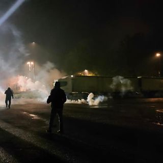 Incidenti al cantiere di San Didero (foto tratte dalla pagina Fb notav.info)
