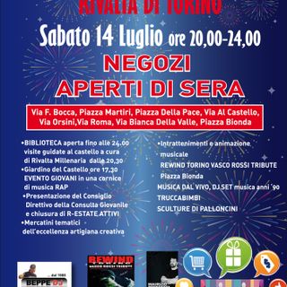 Sabato 14 luglio a Rivalta è tempo di Notte Bianca