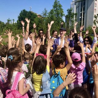 bambini frutteto urbano comunale