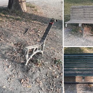 Panchine danneggiate al Parco della Tesoriera: "Chiediamo più controlli"