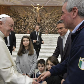 Papa Fancesco ha ricevuto in Vaticano i rappresentanti della Protezione Civile