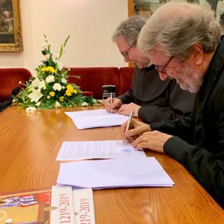 Firma di accordo tra Custodia di Terra Santa e Fondazione &quot;La Venaria Reale&quot; di Torino