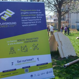 I giovani chieresi al lavoro per presentare il &quot;Playground civico&quot;