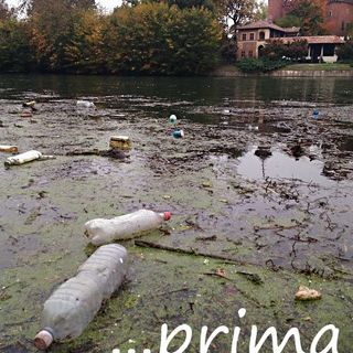 In canoa a caccia di rifiuti per pulire il Po: la missione ecologica di Alberto Sachero