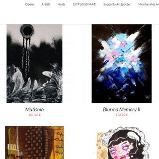 Portale web con opere d'arte