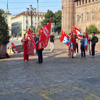 manifestazione sindacale in piazza
