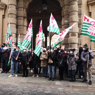 Manifestazione di protesta di lavoratori