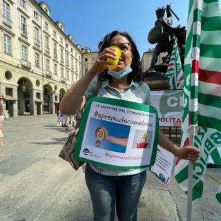 La protesta delle maestre degli scorsi giorni