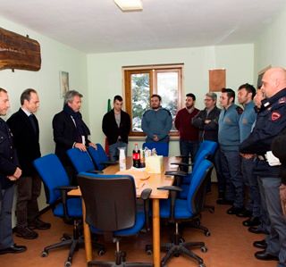 Il questore di Torino Angelo Sanna in visita al Commissariato di Bardonecchia