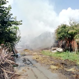 Incendio in una cascina a Cantogno