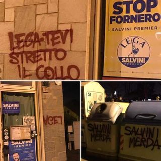 Collegno, Salvini replica dopo l'attacco vandalico alla sede della Lega: &quot;Ci fate pena&quot;