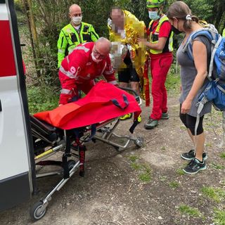 Tecnici del soccorso alpino in azione