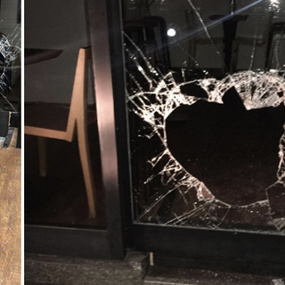 La spaccata con il tombino in via Fabrizi