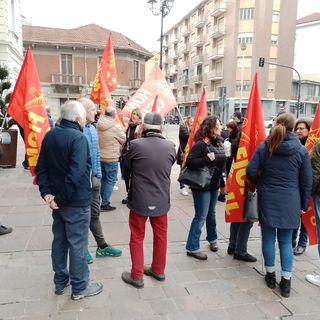 Foto di archivio dei dipendenti della Delgrosso di Nichelino, azienda in crisi