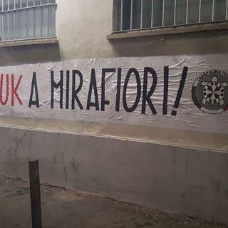 CasaPound contro “Barattolo”: compare lo striscione “No Suk a Mirafiori” in via Vigliani