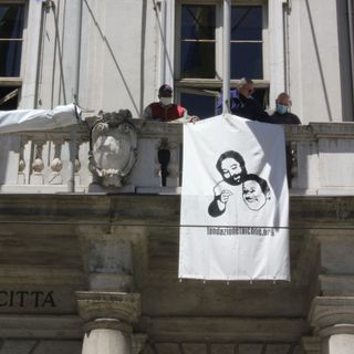 striscione per Giovanni Falcone