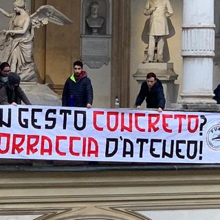 Università, anche il Fuan scende in strada per l'ambiente: protesta in Rettorato