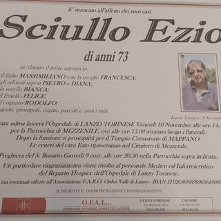 LUTTO - E' mancato Ezio Sciullo, papà del nostro collega Massimiliano. Ci stringiamo alla famiglia