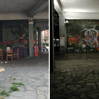 Tendopoli in piazza Montale, il quartiere dice basta: sgomberata l’area nella notte