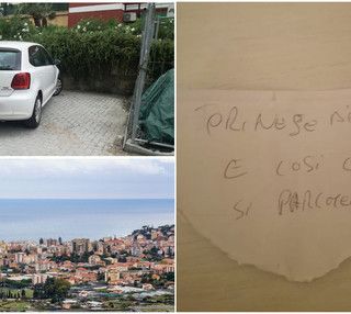 &quot;Torinese di m... è così che si parcheggia&quot;, frase shock lasciata sull'auto di una turista nell'imperiese