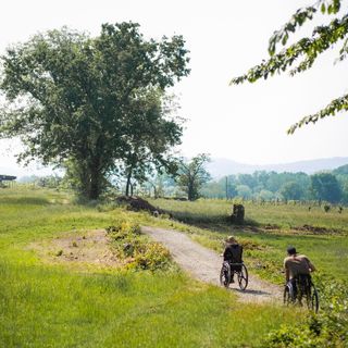 via francigena - foto d'archivio