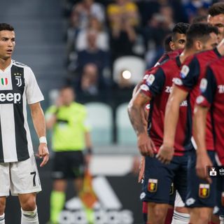 Cristiano Ronaldo nella gara con il Genoa della scorsa stagione