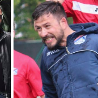 Il presidente Marco Palmiere e mister Gianluca Macrì dal Pozzomaina all'Atletico Torino