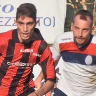Borrello (Caselle) nella gara di andata col Pianezza