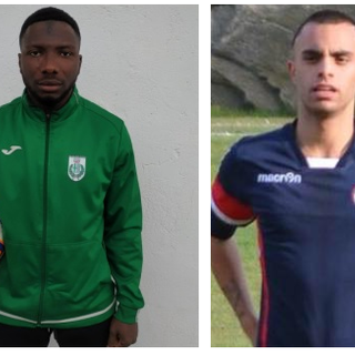 Momoh Sani dell'Ivrea e Simone Ferlazzo del Lucento