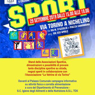 Domani a Nichelino la quinta edizione della &quot;Festa dello Sport&quot;