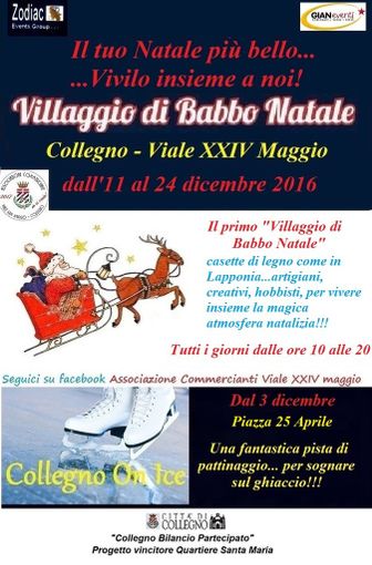 Tutto pronto a Collegno per l'apertura del “Villaggio di Babbo Natale” e “Collegno On Ice”