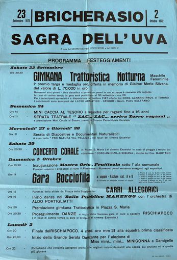 Dalla gimkana trattoristica a San Bernardino: 50 anni di storia attraverso i manifesti delle feste Dalla gimkana trattoristica a San Bernardino: 50 anni di storia attraverso i manifesti delle feste
