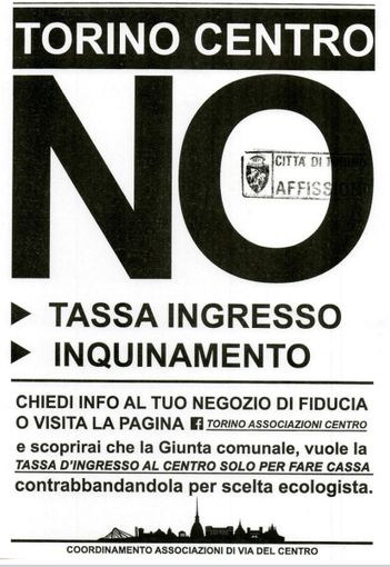 Nuova Ztl Torino, negozi del centro contro Appendino: &quot;No tassa. No inquinamento&quot;